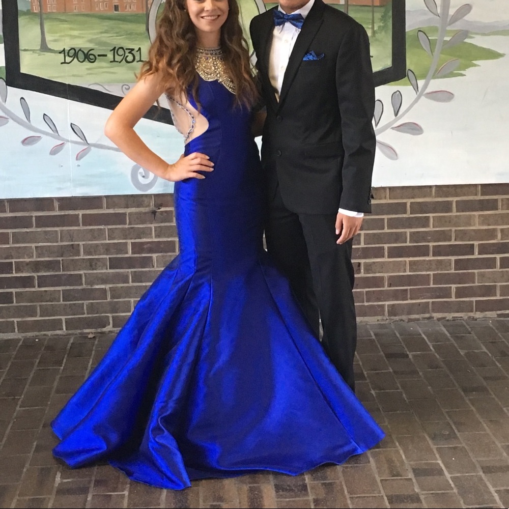 Royal blue prom dress